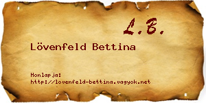 Lövenfeld Bettina névjegykártya