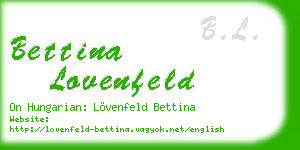 bettina lovenfeld business card